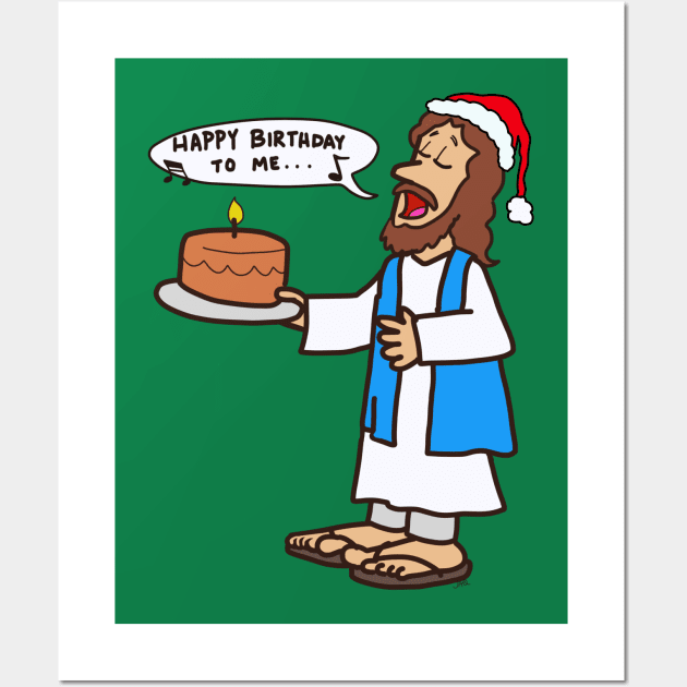 Merry Christmas!!!! and Happy Birthday to Jesus Wall Art by wolfmanjaq